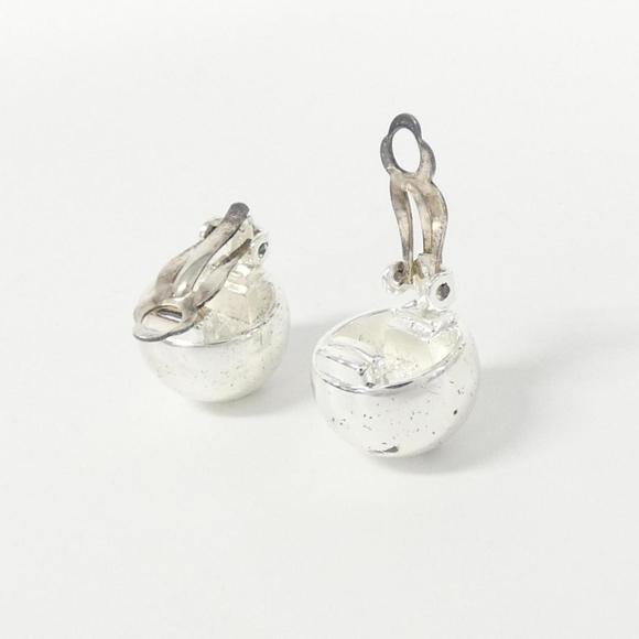 CHANEL CC Logo Crystal Drop Earrings Silver Tone - Picture 3 of 4